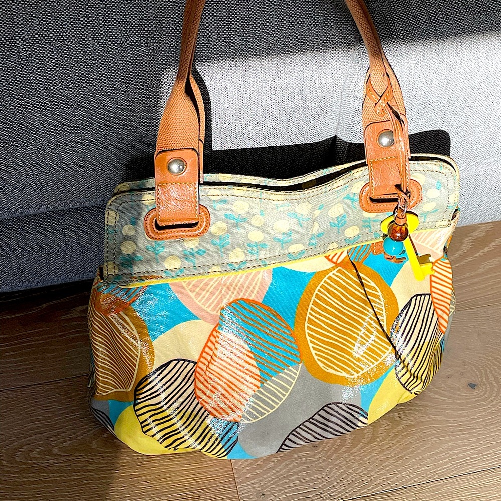 Fossil Key Per coated canvas bag